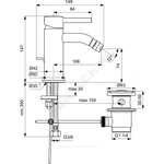 Смеситель для биде одноручный CERALINE Ideal Standard BC197XG