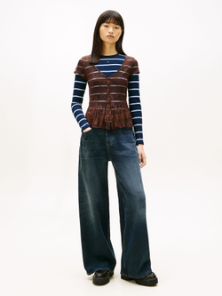 Джинсы Tommy Jeans Mid-Rise Loose Wide Leg Jean Denim Blue Black