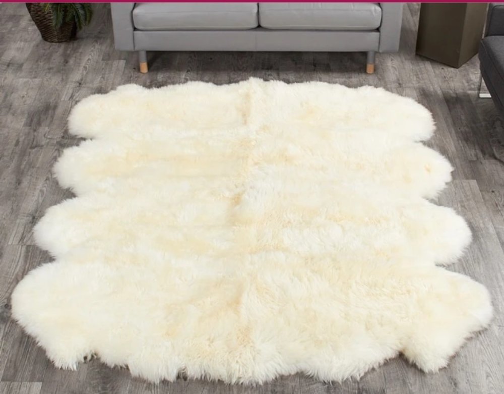 декоративный ковер из овчины