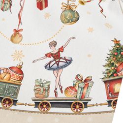 СКАТЕРТЬ КРУГЛАЯ "ЩЕЛКУНЧИК" ,150СМ , БЕЖЕВЫЙ ,100% ХЛОПОК , ТВИЛ