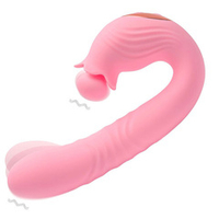 Розовый вибратор для стимуляции точки G Selove Campanula Thrusting & Stroking G-Spot Vibrator Pink
