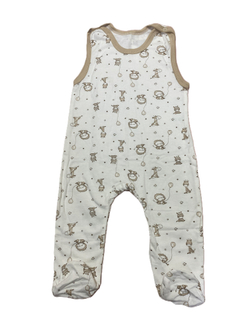 Ползунки длинные на кнопках из футера (100% хлопок с начесом) на рост 86 см