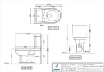 Унитаз напольный для навесного бачка QPS-WHT-7753P180UFPMZ