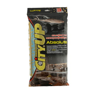 Салфетка микрофибра "City UP-172LUX"Absolute (3шт) 30х30см