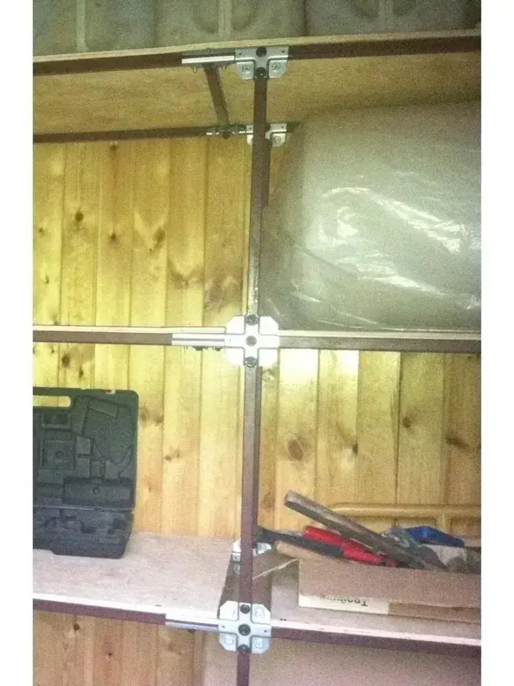 Крепеж теплиц Т-образный для труб 20х20мм, подойдет и под 40х20мм, подходит для теплицы и стеллажа, 10 пар- толщина металла 1.2мм