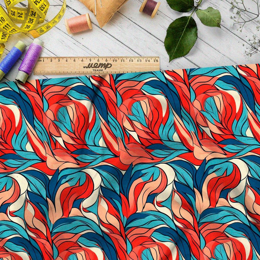 Ткань Ниагара Софт пламенный узор