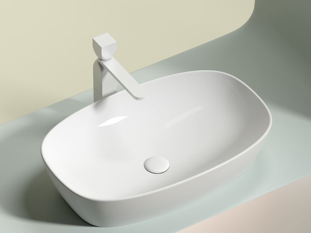 Умывальник чаша накладная овальная Element 610x385x140мм