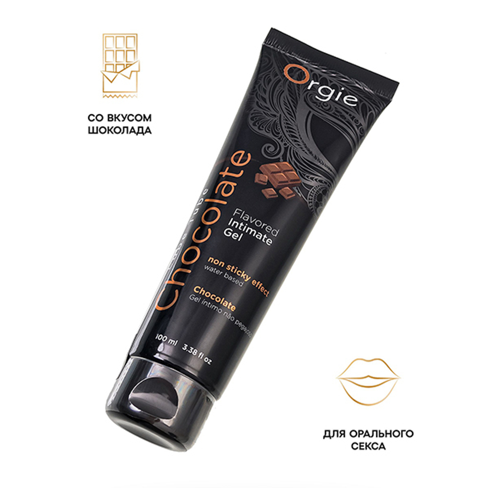 Интимный гель на водной основе с шоколадным вкусом Orgie Lube Tube Chocolate 100мл