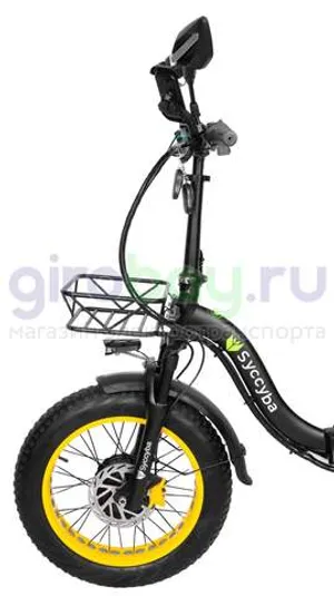 Электровелосипед Syccyba F11 Pro Dual 48V/15Ah (полный привод) - Желтый обод фото №10