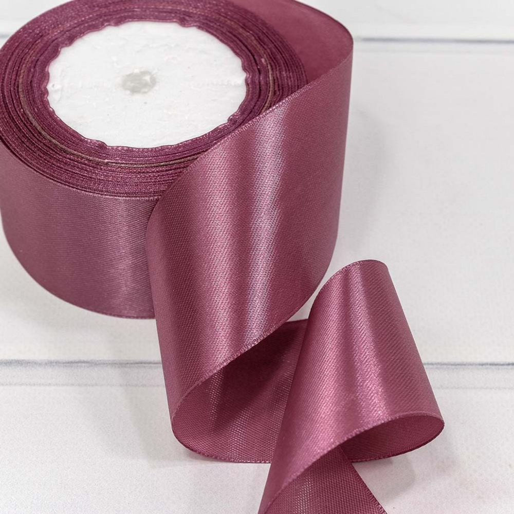 Лента Атласная 5см х 28м Сатин (Розовый)