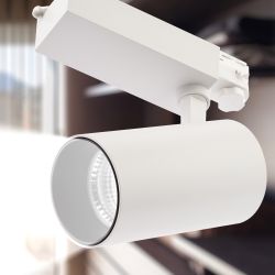 Трековый светильник трехфазный ЭРА SТR-30-36-30K-W40 светодиодный 40Вт 3000K белый | Трехфазные трековые светильники