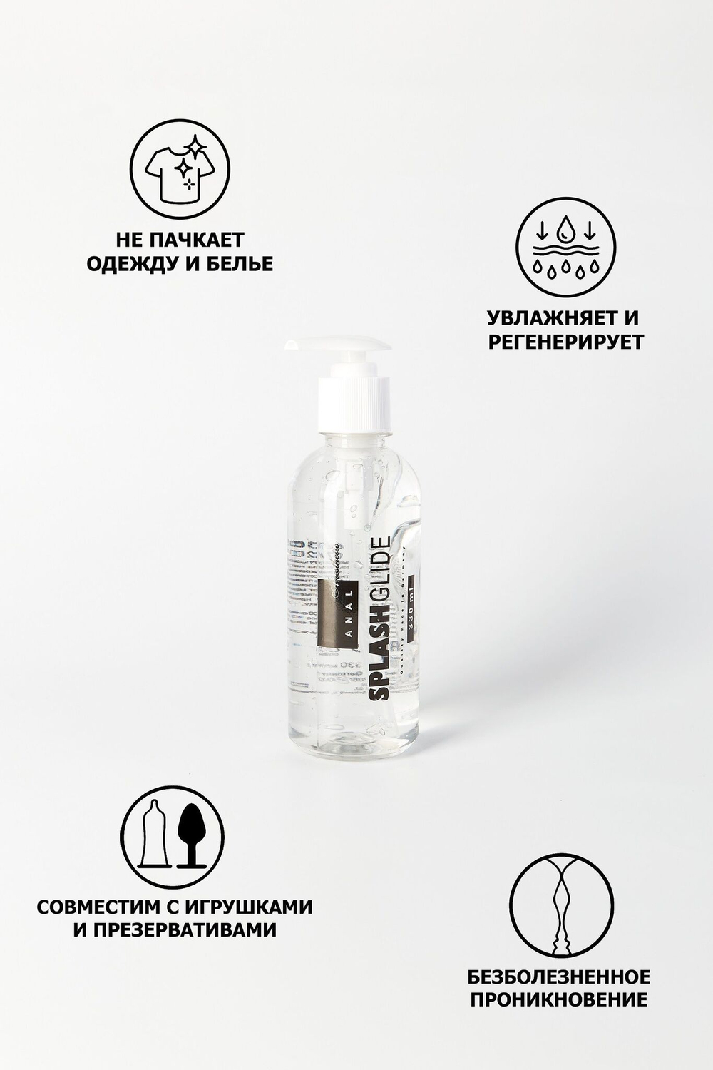 Анальный лубрикант Splashglide Anal Anesthetic, водная основа, 330 мл