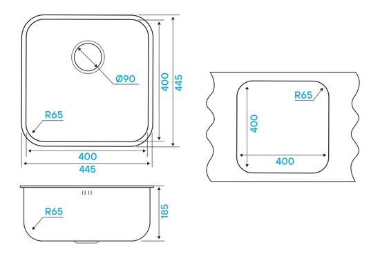 Кухонная мойка KUCHENSTERN RUND 45