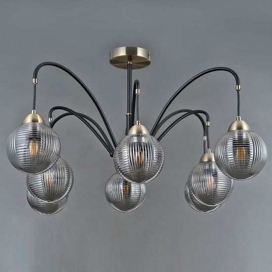 Люстра потолочная ILLUMICO E27 IL0433-8PSQ-79 BK AB