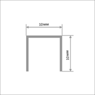 Фриз-СK 10*10мм "DO-1" 2,7м Серебро глянец (квадр.) стальной