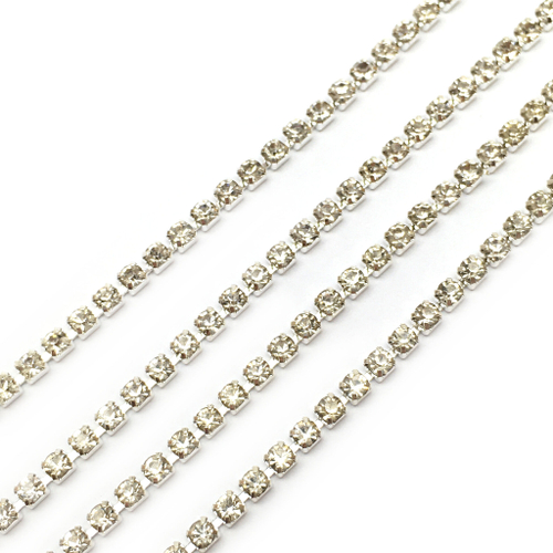 Цепочка со стразами 2 мм (1 метр)