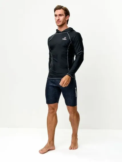 Футболка рашгард лонгслив Sargan Скелетон-Сап Худи UPF 50+ черный