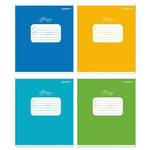 Тетрадь школьная А5 12л линия "ОДНОТОННЫЕ" (Schoolformat) микс цветов (комплект 3 шт)