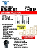 Коронка по бетону 68 мм алмазная