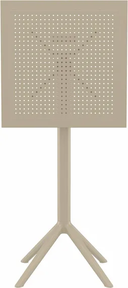 Стол пластиковый барный складной Sky Folding 60х60 бежевый