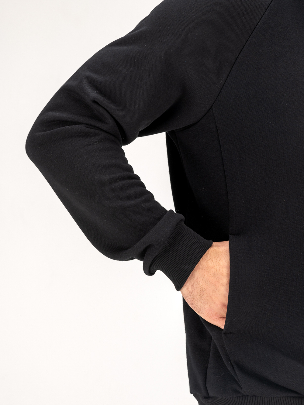 Костюм мужской спортивный(без начеса) черный