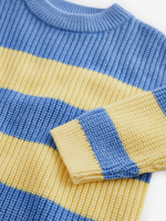 Джемпер вязаный для мальчика Next E27-756, Светло-желтый, Голубой