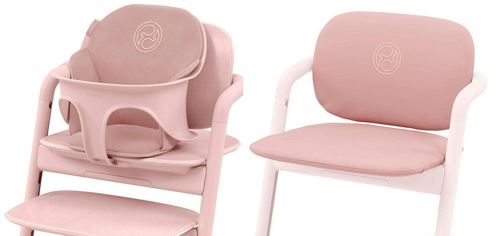 Стульчик для кормления Cybex Lemo 4 в 1 с мягкими чехлами Comfort Inlay Stone Blue/Pearl Pink