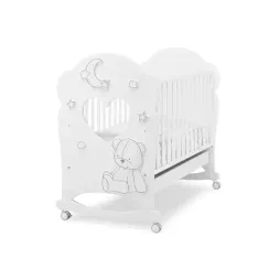 Детская кроватка на колесах Erbesi Stella Oblo White