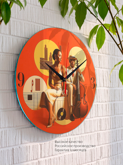 Часы настенные бесшумные из закаленного стекла