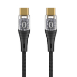 Дата-кабель Crystal Type-C – Type-C, 1 м, 60Вт, 3A, черный