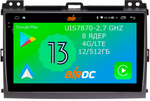Магнитола для Toyota Land Cruiser Prado 120, Lexus GX470 (экран климата внизу) - Airoc 2K AU-1105 Android 13,TS20, 12/512Гб, SIM-слот