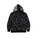 A Bathing Ape Marbling Camo Shark Relaxed Fit Full Zip Худи черный