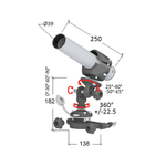 Держатель спиннинга сквозной на Т-образный профиль быстросъемный, алюминий (10269557)