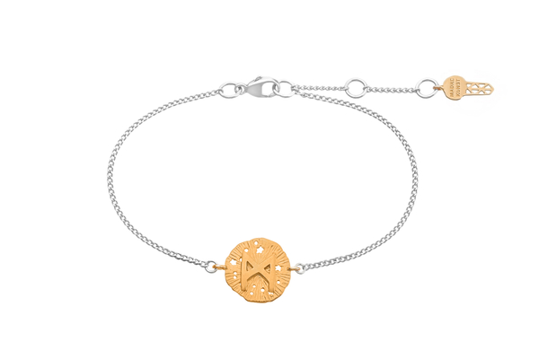 Браслет с руническим медальоном-амулетом Маназ на цепочке, микс