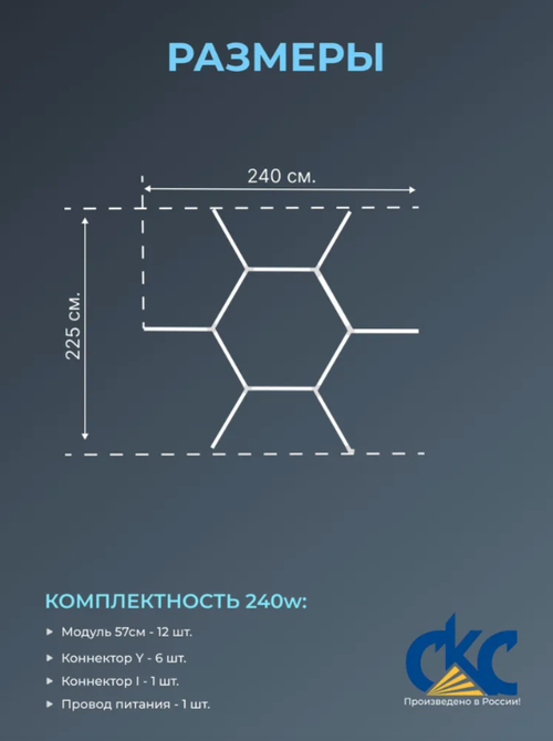 Светильник потолочный светодиодный модульный солнышко СОТА 120Вт 220В, комплект модульного LED освещения