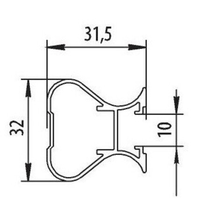 Вертикальный профиль Т (5,40 м) Дуб дымчатый ПВХ