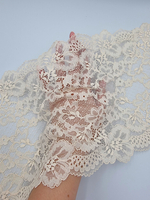 Кружево эластичное светло-бежевое КС71 (22 см)