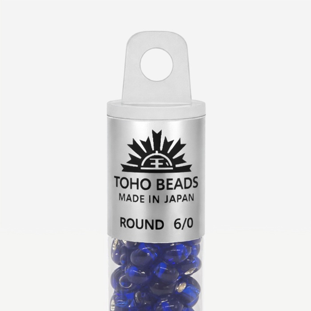 Японский бисер TOHO Round 6/0 (№28), с внутренним серебрением, прозрачный