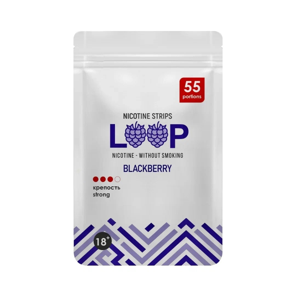 LOOP BLACKBERRY НИКОТИНОВЫЕ ПЛАСТИНКИ (12 МГ) - ЕЖЕВИКА