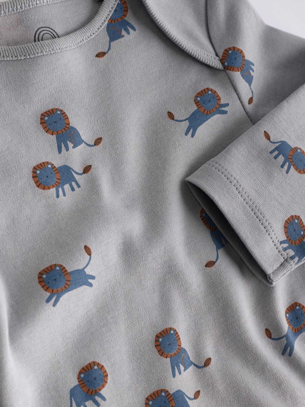 Боди с длинным рукавом для малышей Next N27-269, 7 шт., Молочный, Серый, Синий