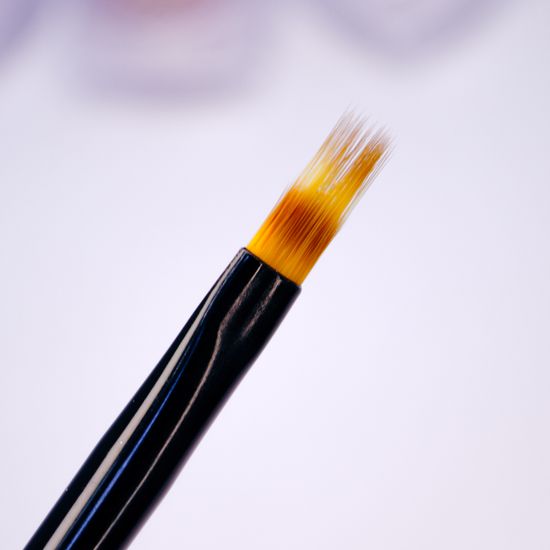 Кисть для геля для градиента черная матовая ручка