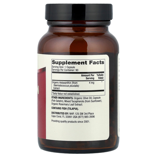Dr. Mercola, астаксантин, 4 мг, 90 капсул