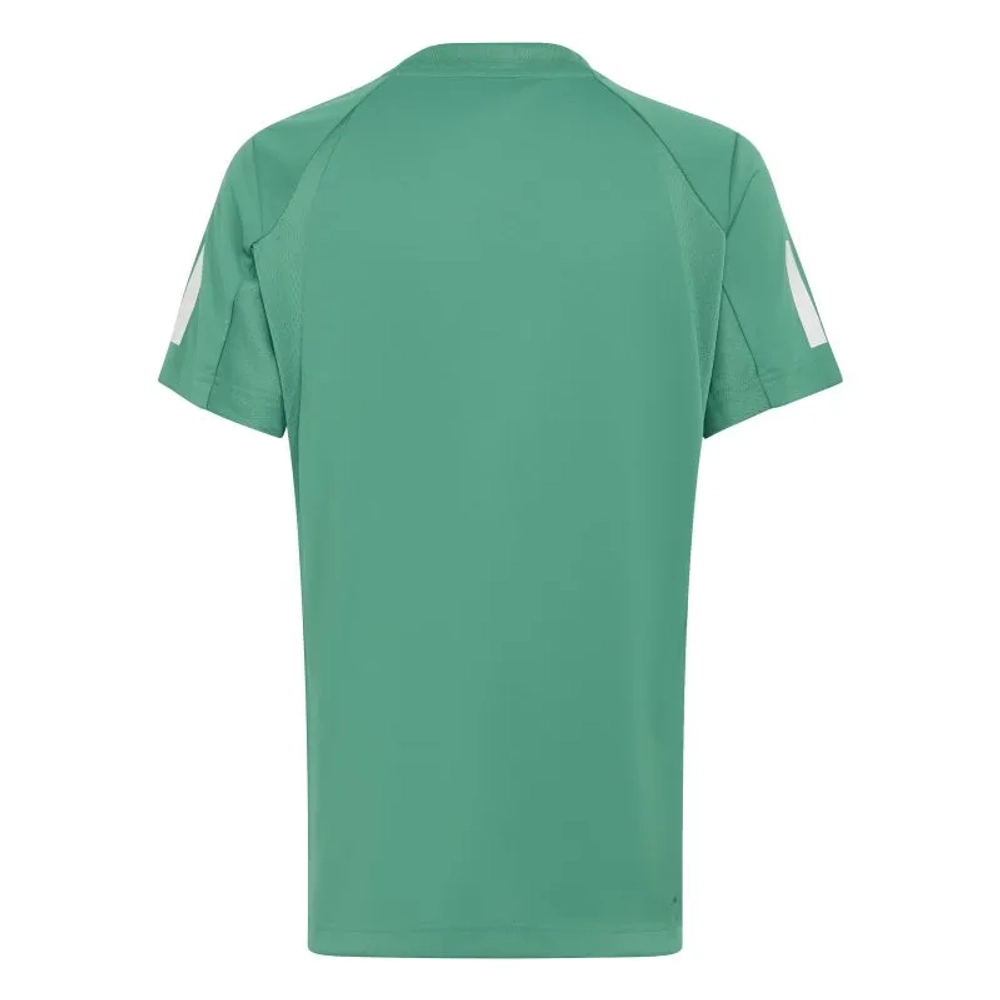 Детская теннисная футболка Adidas Boys Club Tennis 3-Stripes - semi court green