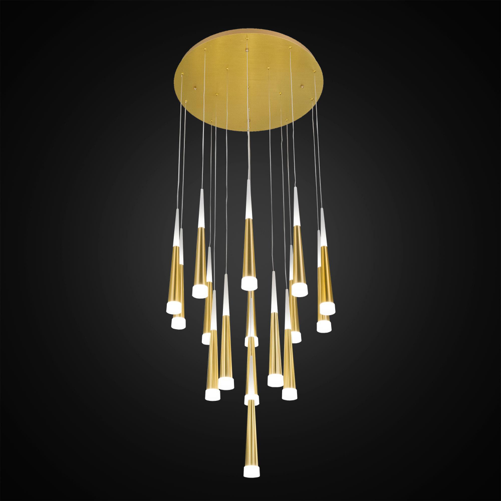 Citilux Вегас CL227162 LED Люстра каскадная Золото