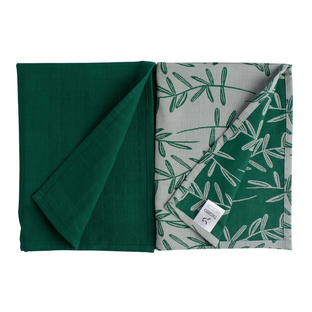 Набор муслиновых кухонных полотенец с графичным принтом Папоротник russian north, 50х70 см