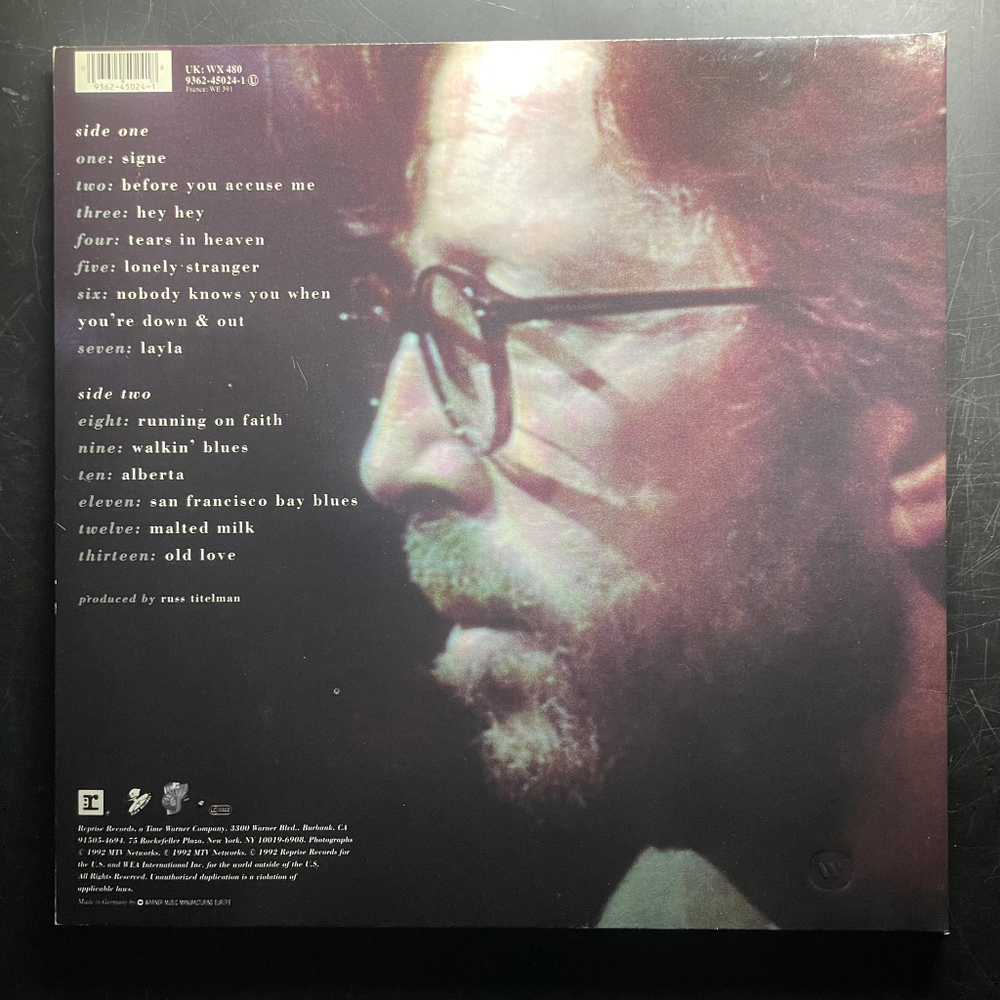 Eric Clapton ‎– Unplugged (Германия 1992г.)
