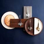 Крючок мебельный двухрожковый, оксидированная бронза