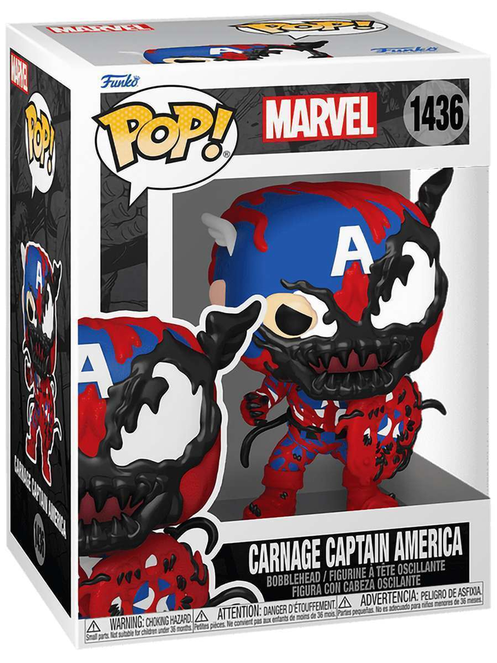 Фигурка Funko POP! Bobble Marvel Carnage Captain America (1436) 82644