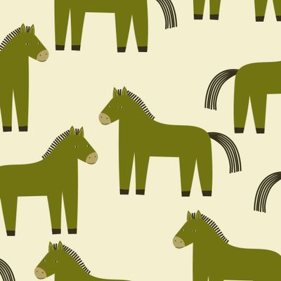 Минималистичные лошади на белом фоне