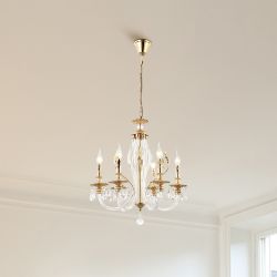 Люстра Rivoli Melanie 1020-206 6 х Е14 40 Вт хрусталь классика | Rivoli